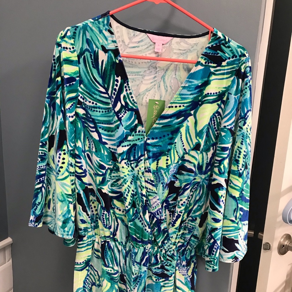 Lilly Pulitzer Viviana Romper in bright navy
